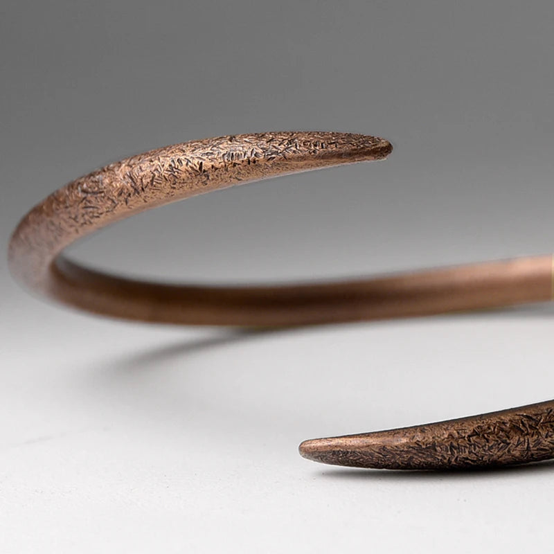 Hand Forged Cuff Solid Copper Bracelet Rustic