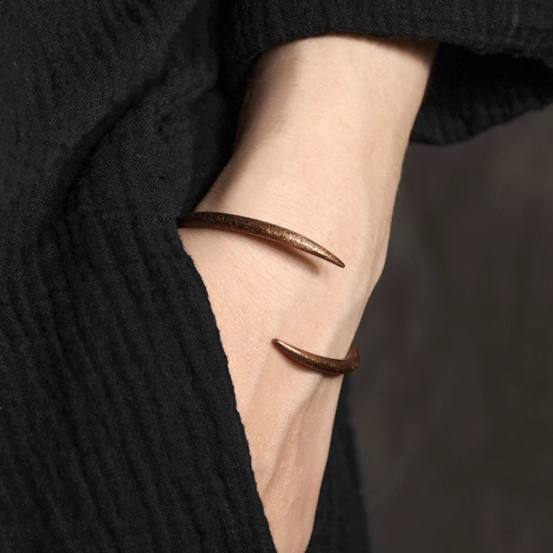 Hand Forged Cuff Solid Copper Bracelet Rustic