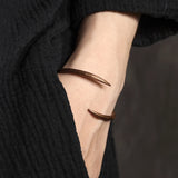 Hand Forged Cuff Solid Copper Bracelet Rustic
