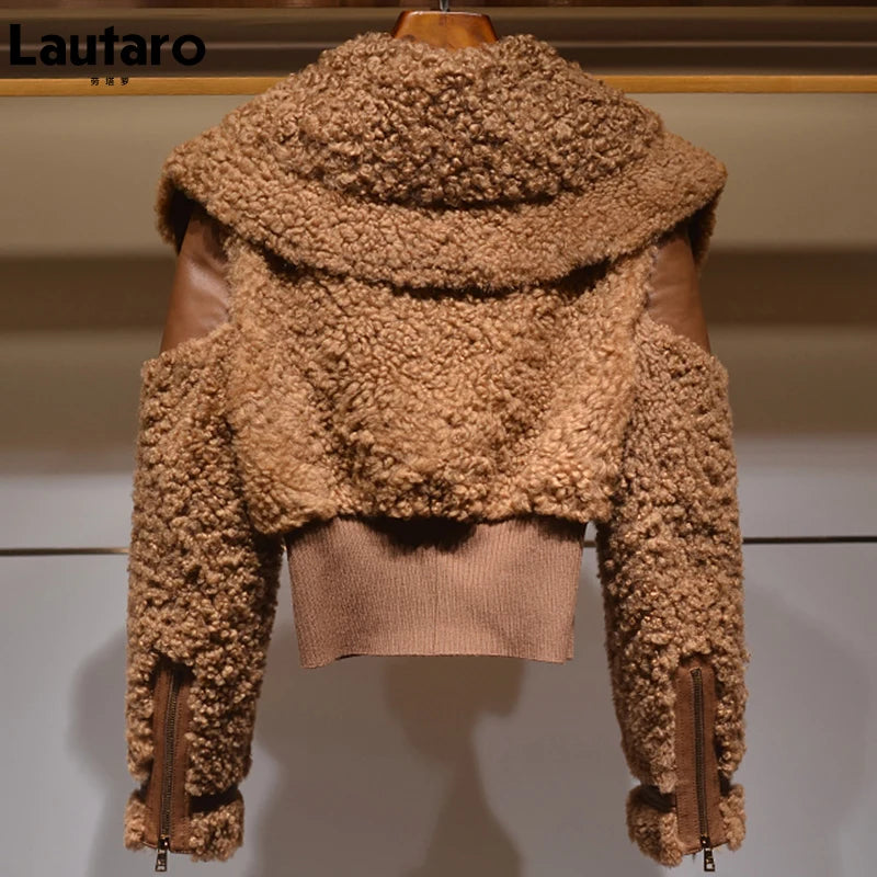Lautaro Winter Warm Thick Patchwork Faux Fur Coat