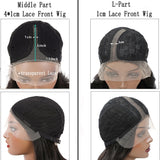 SOKU Burgundy Synthetic Lace Front Wig For Women